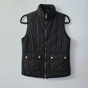 Blue Rain Quilted Black Vest